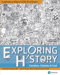 Book Cover for Exploring History. Cavaliers, Colonies & Coal by Rosemary Rees, Dan Nuttall, Darryl Tomlin