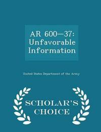 Book Cover for AR 600-37 by United States Department of the Army
