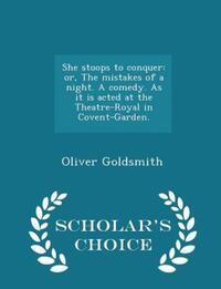 Book Cover for She Stoops to Conquer by Oliver Goldsmith