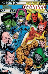 Book Cover for History of the Marvel Universe Treasury by Mark Waid