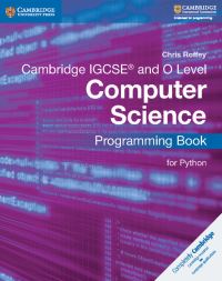 Book Cover for Computer Science. Cambridge IGCSE and O Level Programming Book for Python by Chris Roffey