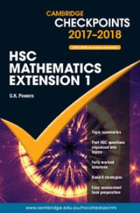 Book Cover for Cambridge Checkpoints HSC Mathematics Extension 1 2017-19 by G K Powers