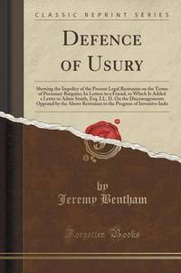Book Cover for Defence of Usury by Jeremy Bentham