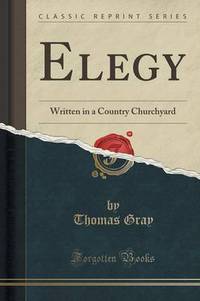 Book Cover for Elegy by Thomas Gray