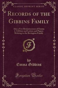 Book Cover for Records of the Gibbins Family by Emma Gibbins