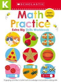 Book Cover for Math Practice Kindergarten Workbook by Scholastic Early Learners