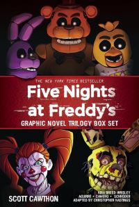 Book Cover for Five Nights at Freddy's Graphic Novel Trilogy Box Set by Scott Cawthon, Elley Cooper, Andrea Rains Waggener, Kelly Parra, Carly Anne West