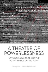 Book Cover for A Theatre of Powerlessness by Joe Kelleher, Edit Kaldor