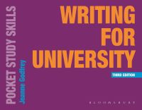 Book Cover for Writing for University by Jeanne Godfrey