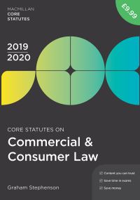 Book Cover for Core Statutes on Commercial & Consumer Law 2019-20 by Graham Stephenson