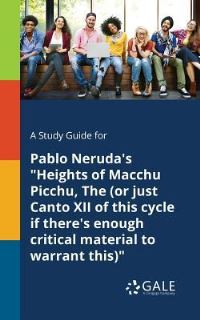 Book Cover for A Study Guide for Pablo Neruda's 