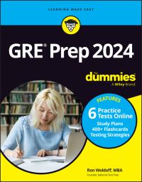 Book Cover for GRE Prep 2024 by Ron Woldoff