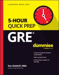 Book Cover for Gre 5-Hour Quick Prep for Dummies by Ron Woldoff