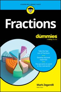 Book Cover for Fractions for Dummies by Mark Zegarelli