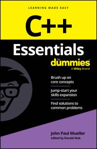 Book Cover for C++ Essentials for Dummies by John Mueller