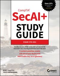 Book Cover for CompTIA SecAI+ Study Guide by Mike Chapple, Frederick Chukwuka Nwanganga