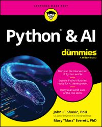Book Cover for Python & AI for Dummies by John C Shovic, Mary Everett