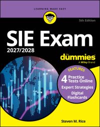 Book Cover for SIE Exam 2027/2028 For Dummies (Securities Industry Essentials Exam Prep + Practice Tests & Flashcards Online) by Steven M Rice