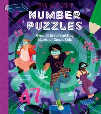 Book Cover for Train Your Brain! Number Puzzles by Lisa Regan