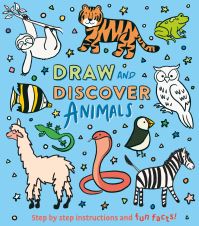Book Cover for Draw and Discover Animals by Corinna Keefe