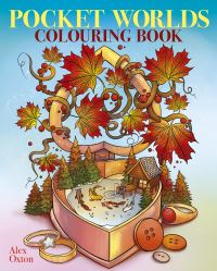 Book Cover for Pocket Worlds Colouring Book by Alex Oxton