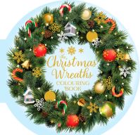 Book Cover for The Christmas Wreaths Colouring Book by Tansy Willow