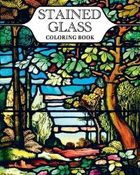 Book Cover for Stained Glass Coloring Book by Tansy Willow