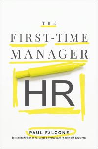Book Cover for The First-Time Manager. HR by Paul Falcone
