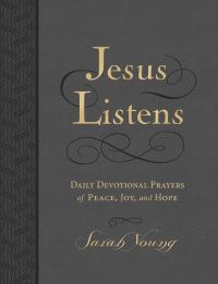 Book Cover for Jesus Listens, Large Text Leathersoft, Charcoal, With Full Scriptures by Sarah Young