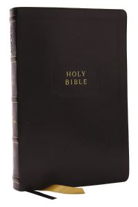 Book Cover for KJV Holy Bible With Apocrypha and 73,000 Center-Column Cross References, Black Leathersoft, Red Letter, Comfort Print (Thumb Indexed) by Thomas Nelson