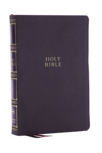 Book Cover for NKJV, Compact Center-Column Reference Bible, Gray Leathersoft, Red Letter, Comfort Print by Thomas Nelson