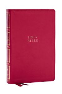 Book Cover for NKJV, Compact Center-Column Reference Bible, Dark Rose Leathersoft, Red Letter, Comfort Print (Thumb Indexed) by Thomas Nelson