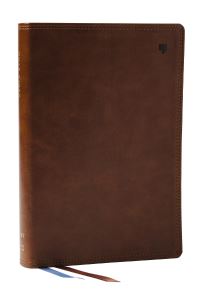 Book Cover for NET Bible, Large Print Thinline With Cross References, Brown Leathersoft, Comfort Print, (Thumb Indexed) by Thomas Nelson