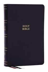 Book Cover for NKJV, Single-Column Reference Bible, Verse-by-Verse, Black Bonded Leather, Red Letter, Comfort Print by Thomas Nelson