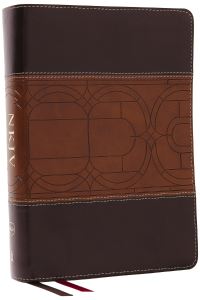 Book Cover for NKJV Study Bible, Leathersoft, Brown, Full-Color, Thumb Indexed, Comfort Print by Thomas Nelson