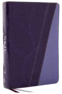 Book Cover for NKJV Study Bible, Leathersoft, Purple, Full-Color, Thumb Indexed, Comfort Print by Thomas Nelson