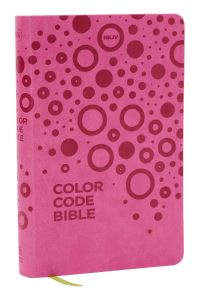 Book Cover for NKJV, Color Code Bible for Kids, Pink Leathersoft, Comfort Print by Thomas Nelson