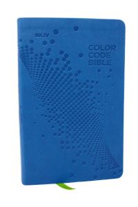 Book Cover for NKJV, Color Code Bible for Kids, Blue Leathersoft, Comfort Print by Thomas Nelson
