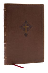 Book Cover for RSV2CE, Thinline Large Print Catholic Bible, Brown Leathersoft, Comfort Print by Catholic Bible Press