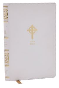 Book Cover for NRSVCE Sacraments of Initiation Catholic Bible, White Leathersoft, Comfort Print by Catholic Bible Press