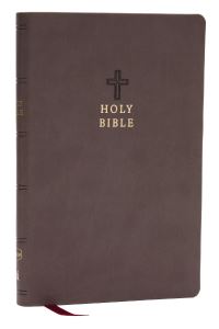 Book Cover for NKJV Holy Bible, Value Ultra Thinline, Charcoal Leathersoft, Red Letter, Comfort Print by Thomas Nelson