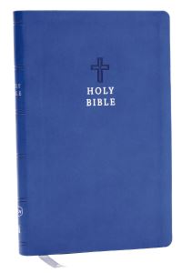 Book Cover for NKJV Holy Bible, Value Ultra Thinline, Blue Leathersoft, Red Letter, Comfort Print by Thomas Nelson