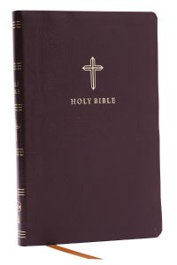 Book Cover for NKJV Holy Bible, Ultra Thinline, Burgundy Bonded Leather, Red Letter, Comfort Print by Thomas Nelson