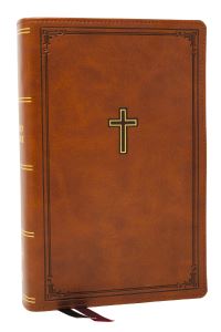 Book Cover for KJV Personal Size Large Print End-of-Verse Reference Bible, Brown Leathersoft, Red Letter, Comfort Print (Thumb Indexed) by 