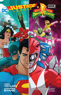 Book Cover for Justice League/Saban's Mighty Morphin Power Rangers by Tom Taylor, Jerry Siegel, Joe Shuster, BOOM Studios Firm