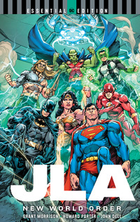 Book Cover for JLA by Grant Morrison, Mark Millar, Howard Porter, Oscar Jiménez