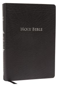 Book Cover for KJV Study Bible, Large Print, Bonded Leather, Black, Red Letter by Thomas Nelson