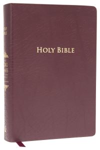 Book Cover for KJV Study Bible, Large Print, Bonded Leather, Burgundy, Red Letter by Thomas Nelson