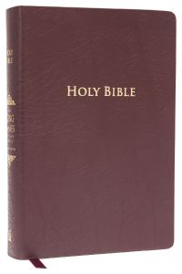 Book Cover for KJV Study Bible, Large Print, Bonded Leather, Burgundy, Thumb Indexed, Red Letter by Thomas Nelson