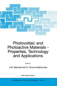 Book Cover for Photovoltaic and Photoactive Materials by Joseph M Marshall, Doriana DimovaMalinovska